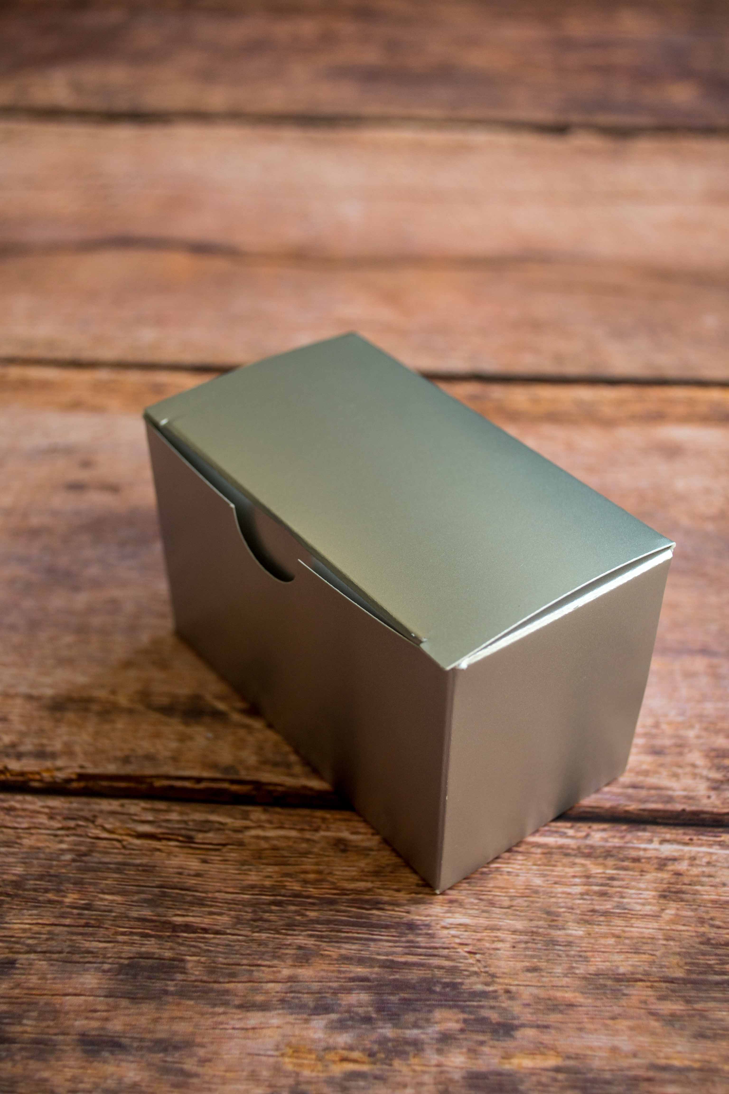 Visitenkartenboxen - Geschenkverpackung silber