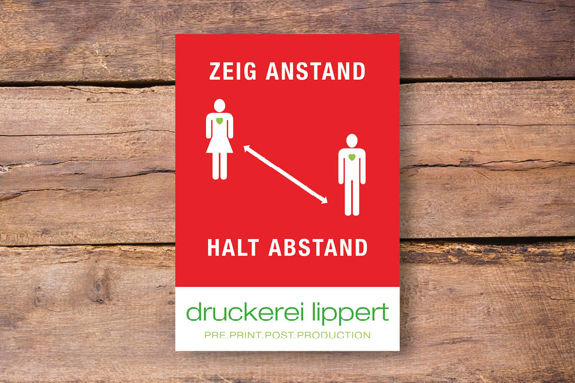 Plakate "Abstand halten"