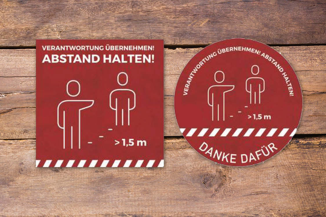 Fußmatte "Abstand halten"